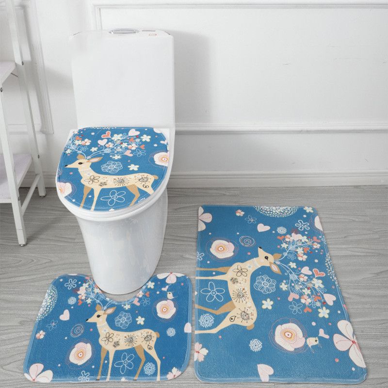 Neu Seafloor 3d Gedruckt Wc Boden Matte Teppich Bad Bad Drei Stück Bad Matte Saugfähigen_voghion.com