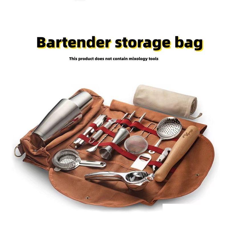 A5Travel Bartender Tool Storage Bag - Portable Bar Wine Glass Toolkit_voghion.com