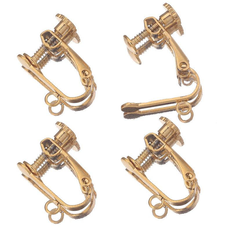 10 pezzi/confezione clip per orecchini a forma di U in acciaio inossidabile - accessori stile semplice_voghion.com