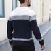 Maglione da uomo in maglia color-block – girocollo rilassato ispirato al retrò, morbido e traspirante (disponibile in più colori)_voghion.com
