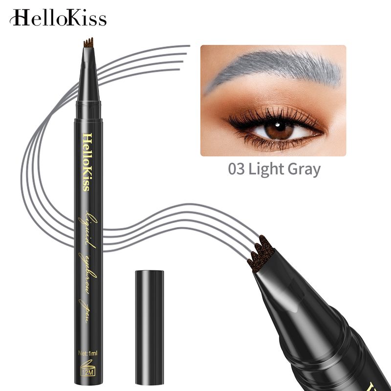 Make-up waterdicht, zweetbestendig, vlekkenvrij, vloeibaar potlood met vier vorken, kleurweergave, geen make-upverwijderaar, wild_voghion.com