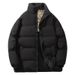 Giacca imbottita color block da uomo con riscaldamento al grafene, cappotto invernale più spesso, vestibilità slim, collo alto, capospalla casual antivento_voghion.com