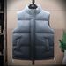 Herrenbekleidung Ärmellose Weste mit Farbverlauf für Herren – Warme, gesteppte Streetwear-Jacke mit Stehkragen und Reißverschluss für den Winter (Grau-Schwarz/Weiß-Grau/Weiß-Pink)_voghion.com