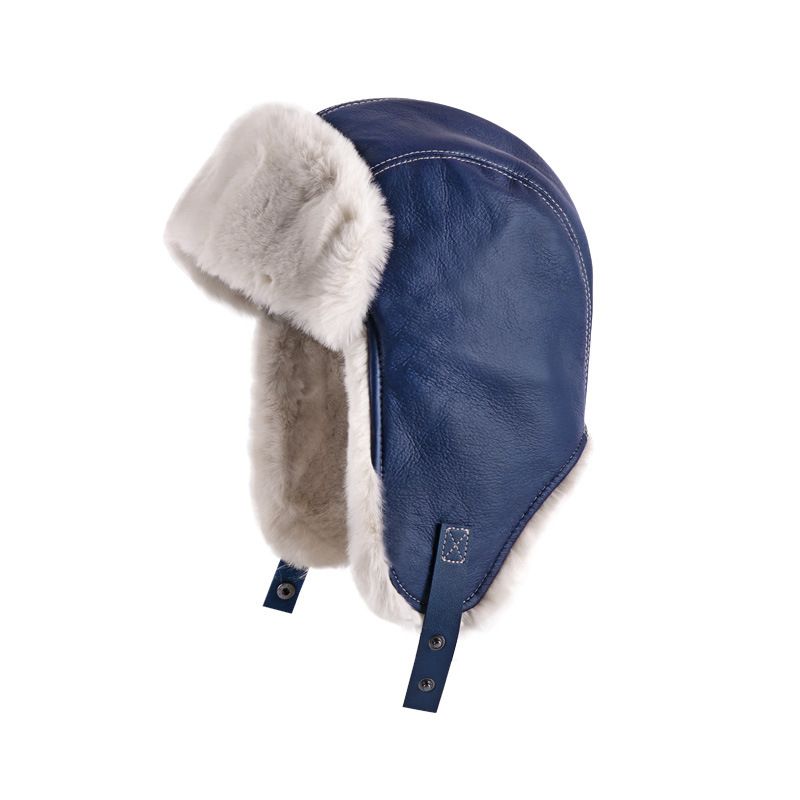 Designer style men's and women's pilot vintage Lei Feng hat men's winter outdoor cycling plush ear protection hat thickened skiing cold hat_voghion.com