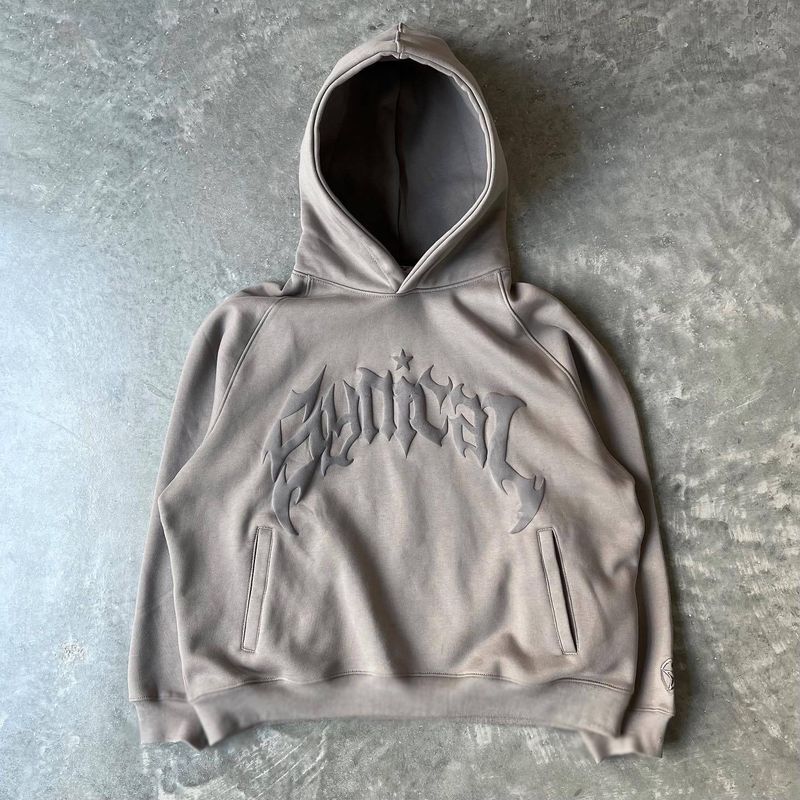 Herenkleding Rits Sweatshirt Gotische Letter Ster Print Hoodie Trendy Heren Casual Jas_voghion.com