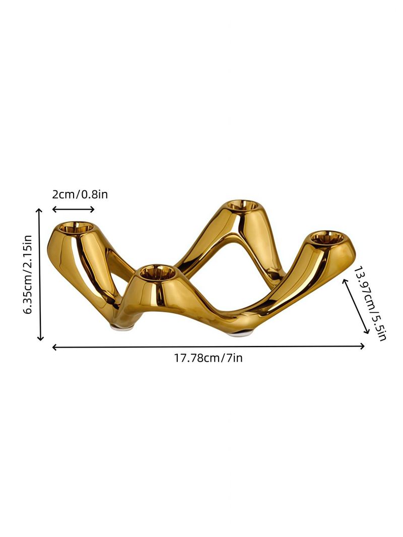 1PC French Luxury Style Four Hole Candlestick Home Romantic Candlelight Dinner Scene Decoration Candlestick Accessories_voghion.com