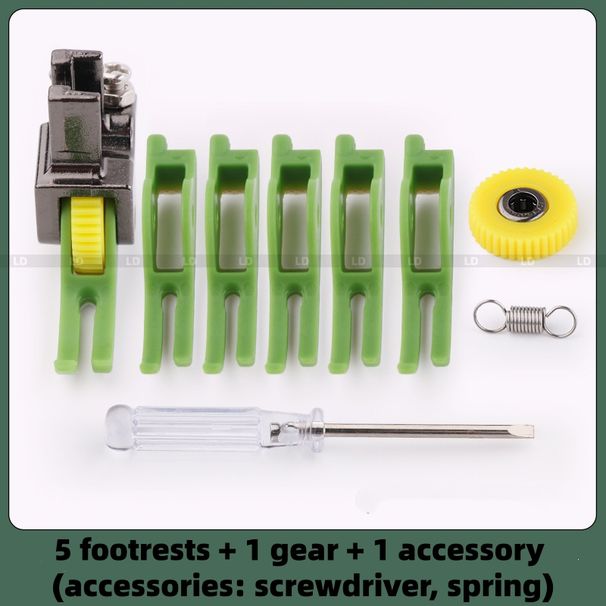 Il piedino premistoffa per cerniera della macchina piana P58 è dotato di una linea di premistoffa per cerniera di 0,3, piedini premistoffa a rullo stretti e piedini premistoffa a rullo in plastica Teflon_voghion.com