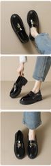 Plateau-Loafer für Damen, Retro, neue Einzelschuhe, kleine Lederschuhe im britischen Stil für Damen_voghion.com