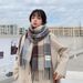 per donna versione coreana versatile moda britannica plaid autunno inverno scaldacollo lungo scialle sciarpa all'ingrosso_voghion.com