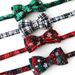 Series Pet Snowflake Bow Dog Cat Collars With Lace_voghion.com