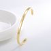 Damenschmuck Modetrend 18 Englische Gravurarmbänder Vergoldet Einfaches Vielseitiges Offenes Armband_voghion.com