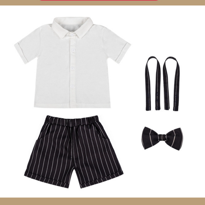Baby's clothing Children's dress summer short sleeve suspenders suit boy host chorus performance dress_voghion.com