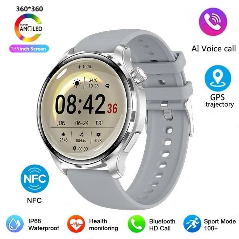 For Huawei 2024 New Smart Watch Men GPS Track Heart Rate AMOLED 360*360 HD Screen Blood Sugar BT Call IP67 Waterproof Smartwatch_voghion.com