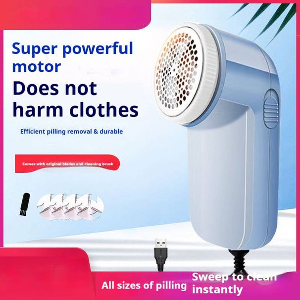 Rasoio per tessuti e levapelucchi USB – Rimuovipelucchi elettrico per maglioni, cappotti e maglieria (rosso/blu)_voghion.com