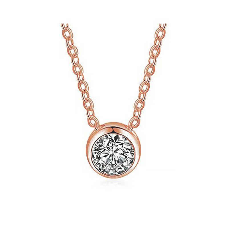 Mosang Stone S Collana in argento puro con ciondolo a forma di bolla rotonda da donna, giapponese, coreano, semplice e alla moda, esplosiva_voghion.com