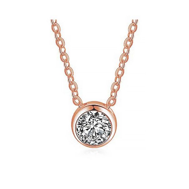 Mosang Stone S Collana in argento puro con ciondolo a forma di bolla rotonda da donna, giapponese, coreano, semplice e alla moda, esplosiva_voghion.com