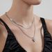 Collana da donna con doppio strato di serpente d'amore, in osso, leggera, di lusso, di alta qualità, con design alla moda e temperamento, catena per clavicola_voghion.com