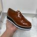 Women's Shoes Popular Platform Soft Soled Early Autumn Shoes, Lightweight Brogue Women's Shoes, Smooth Leather Lace Up, Versatile_voghion.com