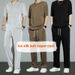Ice silk suit men's summer simple temperament short sleeved T-shirt long pants breathable casual sportswear hang_voghion.com