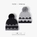European And American Versatile Warm And Plush Thick Ball With Wool Women's Color Blocked Woolen Hat Fashionable And Simple Outdoor Knitted Hat_voghion.com