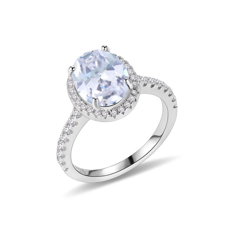 Vintage Oval Ring S925 Sterling Silver Inlaid With Natural Crystal Garnet 7*9mm Topaz Rainbow Ring_voghion.com