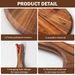 Acacia Wood Cutting Board with Handle Wooden Chopping Board Round Paddle Cutting Board for Meat Bread Serving Charcuterie_voghion.com