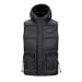 New Large Hooded Cotton Vest For Men, Thickened With Velvet For Autumn And Winter, Three Dimensional Pocket, Loose And Warm Vest_voghion.com