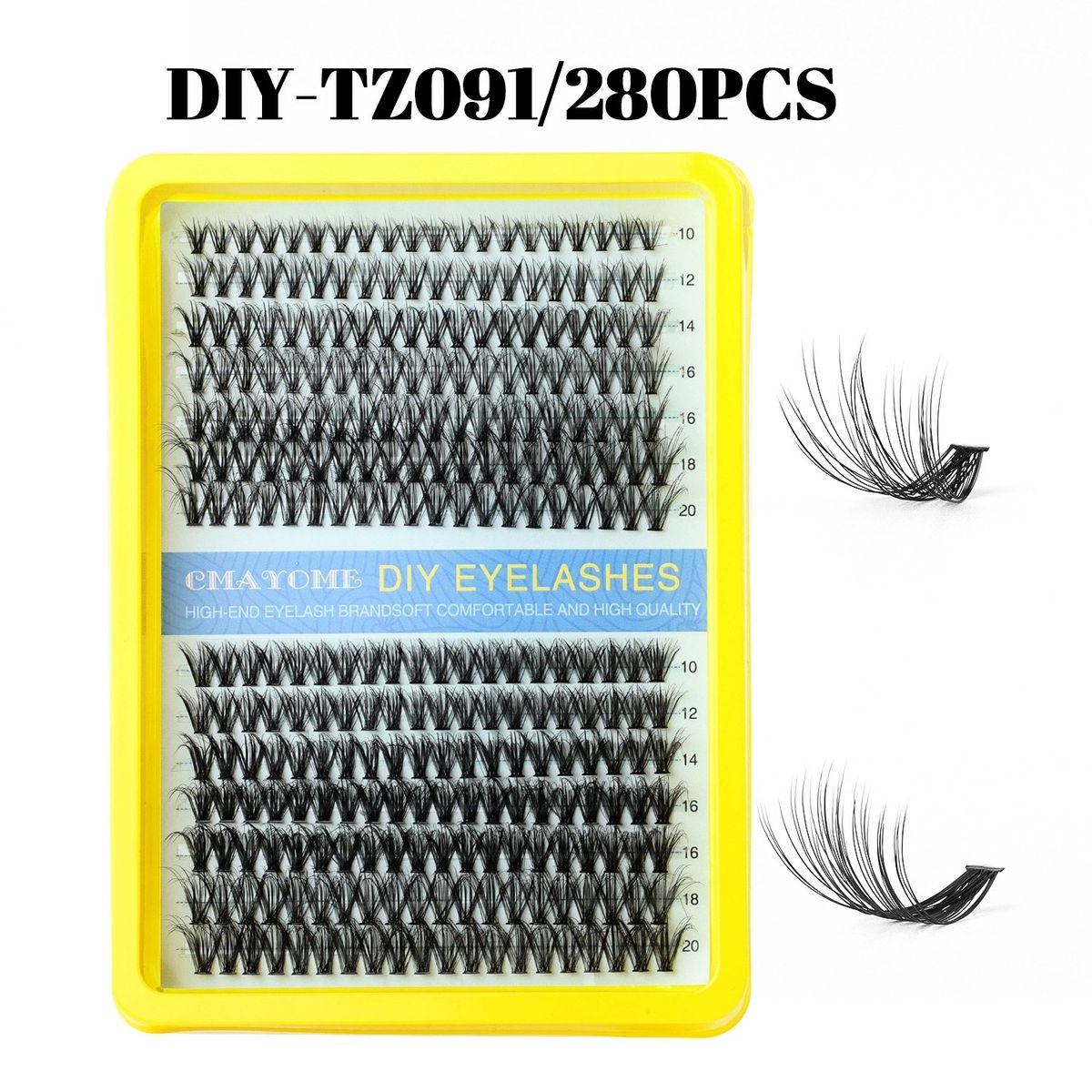 False Eyelashes Single Cluster Segmented Natural Thick False Eyelashes Classic All Match Curling Hot Melt 30D 100D Eyelashes_voghion.com