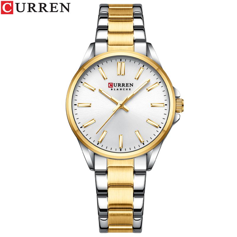 CURREN  Watch Women Fashion Casual Stainless Steel Watches Simple Ladies Round Dial Quartz Wristwatches Clock_voghion.com