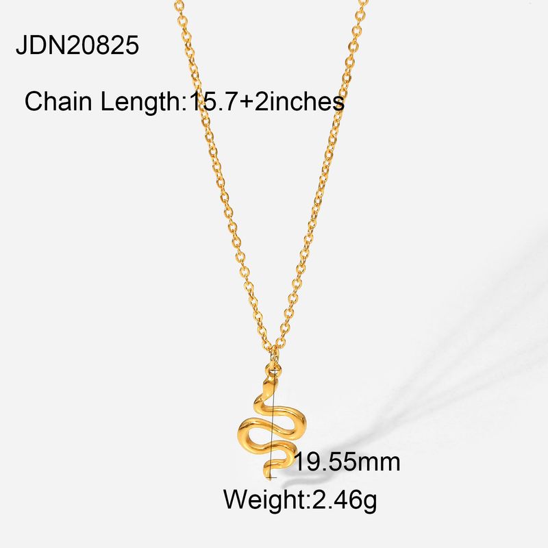 Brincos de aço inoxidável banhados a ouro em forma de cobra com design avançado e tendência de celebridades da Internet INS_voghion.com