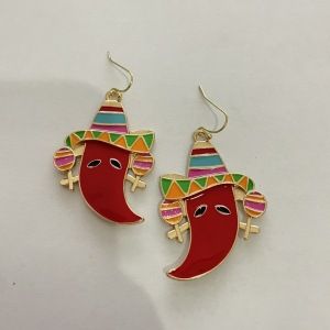 European And American Fashion Childlike Reflective Sequin Nightclub Show Super Shiny Heart Drop Earrings Hooks Ear_voghion.com