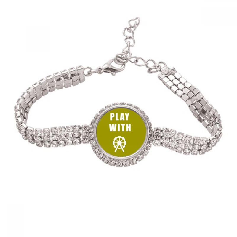 Pariserhjulsspel Art Deco Mode Tenniskedja Fotlänk Armband Diamantsmycken_voghion.com