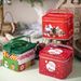 Christmas Tin Box With Handle - Decorative Storage Container For Candy, Cookies & Holiday Gifts (6 Styles, A-F)_voghion.com