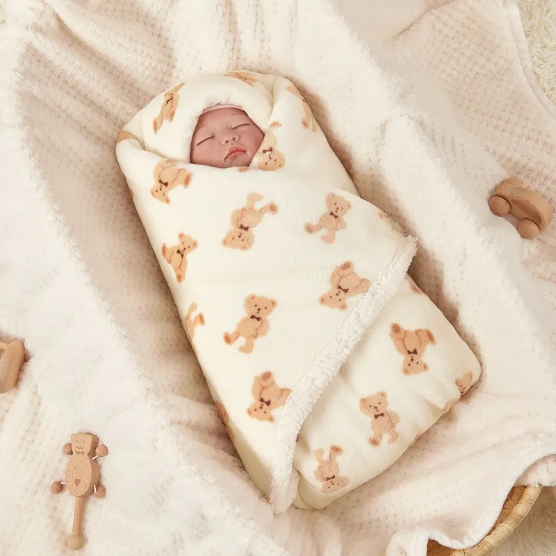 Téli babatakaró, babapólya, flanel báránypolár, meleg paplan, újszülött ágyneműhöz, puha babakocsi takaró, Manta Bebe_voghion.com