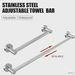 Honmein Bar - Supporto regolabile in acciaio inossidabile 304 (11,8 pollici-22,6 pollici) Portasciugamani da parete robusto e antiruggine per_voghion.com