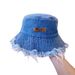 Pdmcms Nuovo cappello da pescatore da cowboy alla moda e alla moda lavato vecchio bordo in pelliccia cappello da secchiello stile coreano a tesa larga_voghion.com