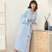 Soft Touch Micro Fleece Huva Morgonrock Plysch Lång Spa Robe Absorberande Morgonrock_voghion.com