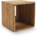 Rattanbox quadratisch, handgewebter Taschentuchhalter aus Korbgeflecht, 5,5 x 14,5 cm, Naturfarbe_voghion.com