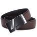 Men's Business Automatic Buckle Belt – 2-Layer Genuine Leather, Zinc Alloy Buckle, Versatile Style_voghion.com