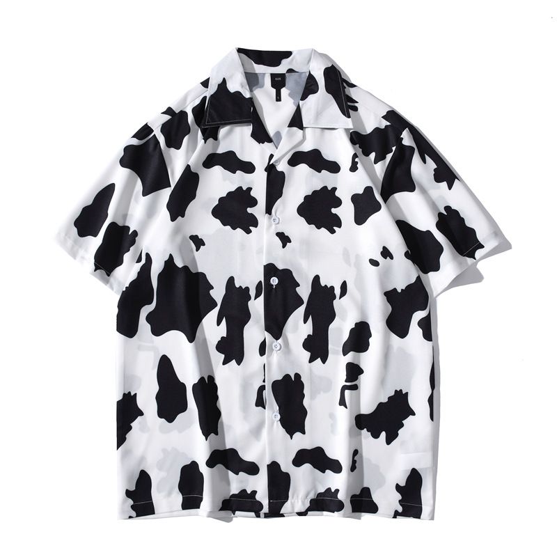 Chemise ample à manches courtes pour homme, style hawaïen rétro, style Hong Kong, style japonais, tendance bord de mer_voghion.com
