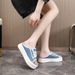 K8701 Canvas Half Summer Versatile Shoes Breathable Thick Sole Height-Increasing Slippers Student Sandals For Women_voghion.com