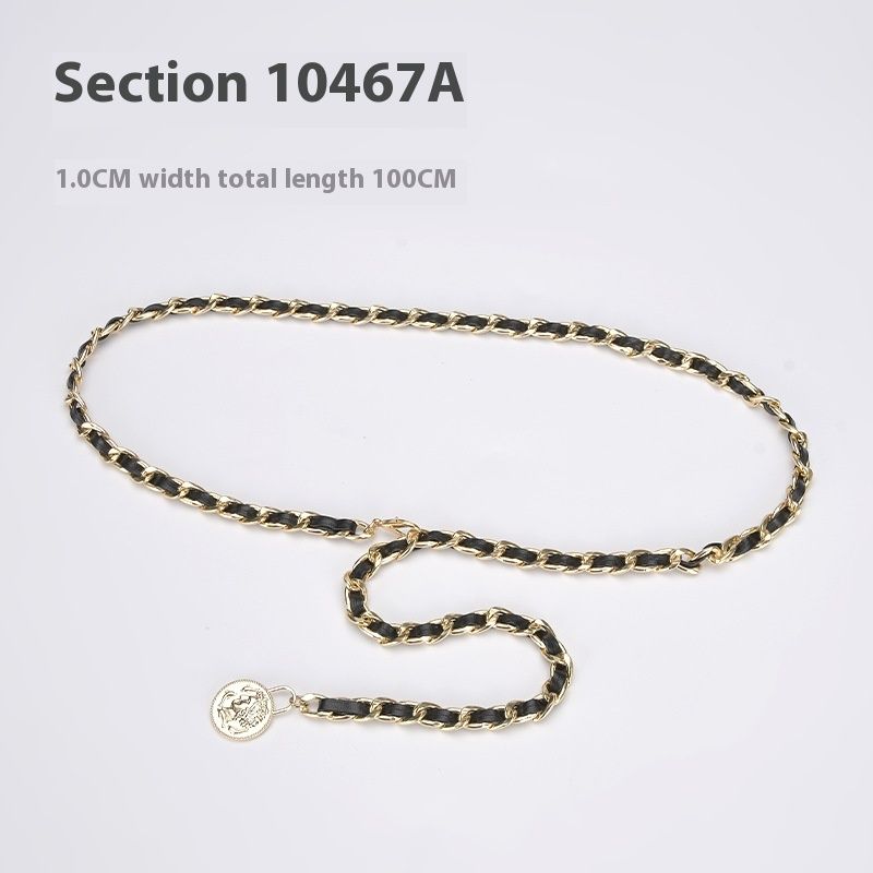 Cinturón de vestir de gama alta para mujer, pequeño estilo fragante, decoración, accesorios de cadena de cintura de Metal a la moda, sentido del diseño, 2024_voghion.com