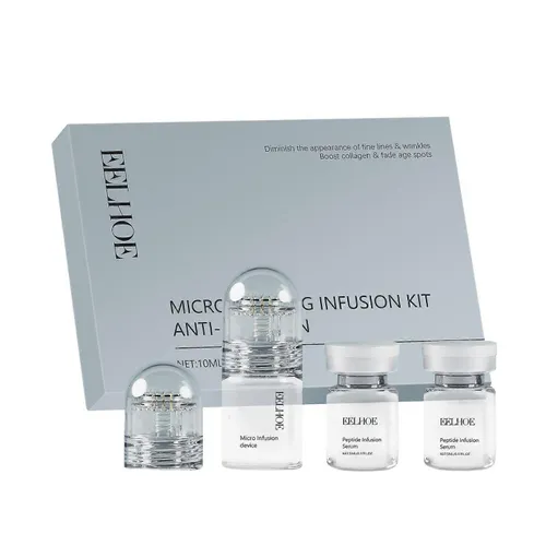 Mikroinfusionssystem für das Gesicht, Mikroinfusion zur Hautpflege mit Kollagenpeptiden und Hyaluronsäure, Anti-Aging-Gesichtsserum und Stempel 0,05 mm_voghion.com
