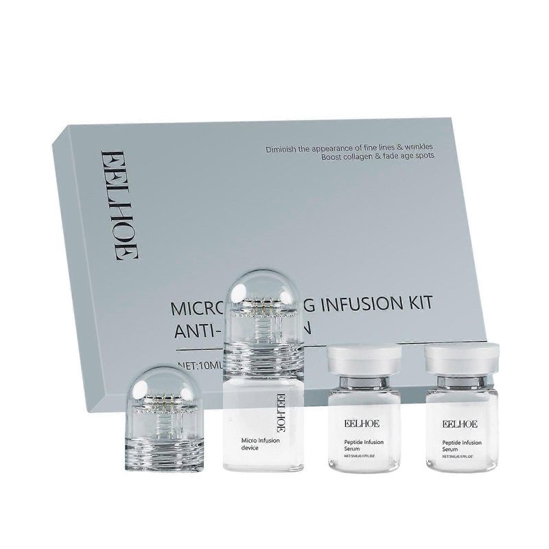 Sistema di microinfusione per il viso, microinfusione per la cura della pelle con peptidi di collagene e acido ialuronico, siero viso anti-età e timbro da 0,05 mm_voghion.com