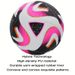 Professional Size 5 Football - Durable PU Material, Seamless Fit, Suitable For Training And Competition, Black/pink_voghion.com