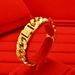 Vergulde zandgouden brede versie platte armband NK Cubaanse ketting mode heren sieraden_voghion.com