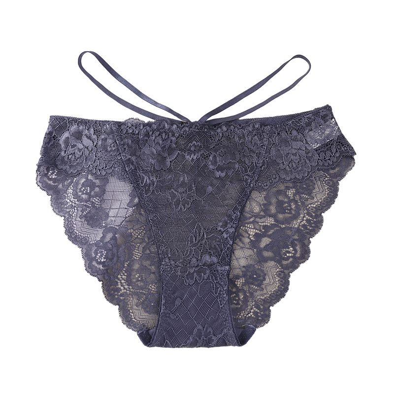 2025e Women's Lace Hip-lifting Sexy Breathable Low-rise Cotton Crotch Triangle Panties_voghion.com