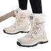 Stivali da neve 2025 Autunno/inverno Scarpe da esterno Scarpe in cotone Scarpe da donna calde e morbide_voghion.com