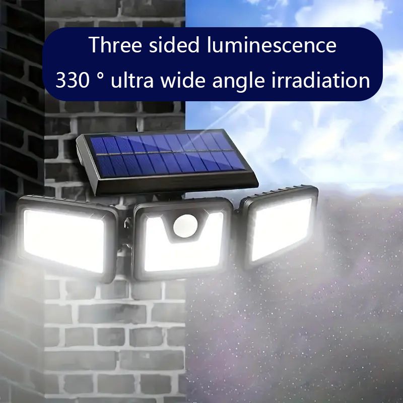 Solar Dual Wall Utomhus Vattentät Människokroppsavkänning Solar Innergårdslampa, Belysning Gatulampa_voghion.com
