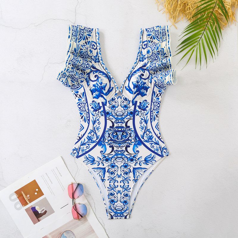 maillot de bain deux pièces jupe femme imprimé rétro_voghion.com